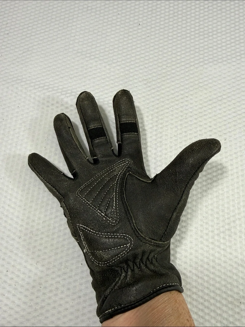 Harley-Davidson Black Lace-Up Leather Riding Gloves size S